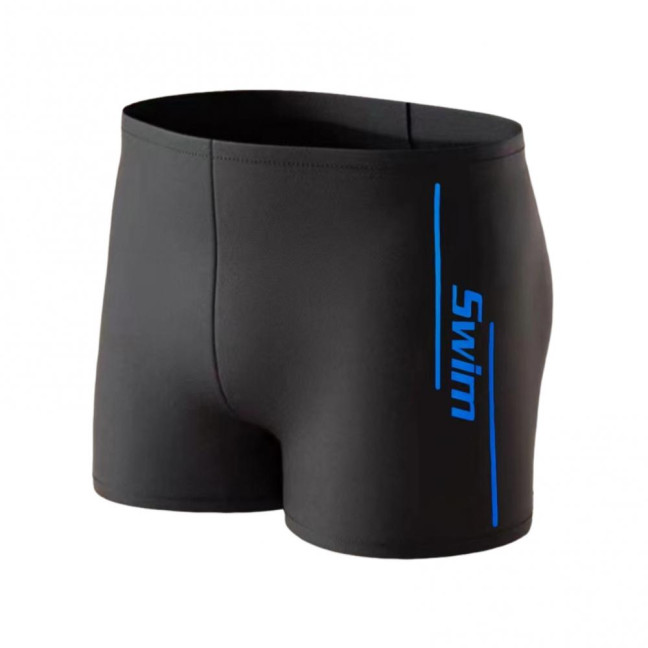 Men's Elastic Swim Trunks Quick-Dry Anti-Embarrassment Beach Shorts U-Shaped Crotch Drawstring Waist Boxer Shorts for Water Sports Surfing