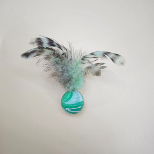 5 Pcs Cat Feather Ball Toy Interactive Mini Bouncy Balls with Feather Cat Exercise Ball Teeth Cleaning Toy for Indoor Cats 5 Pcs Cat Feather Ball Toy Interactive Mini Bouncy Balls with Feather Cat Exercise Ball Teeth Cleaning Toy for Indoor Cats