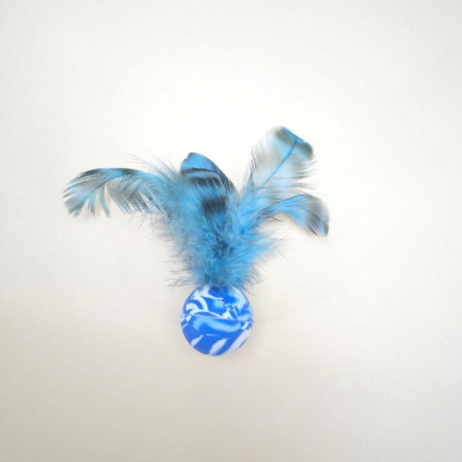 5 Pcs Cat Feather Ball Toy Interactive Mini Bouncy Balls with Feather Cat Exercise Ball Teeth Cleaning Toy for Indoor Cats 5 Pcs Cat Feather Ball Toy Interactive Mini Bouncy Balls with Feather Cat Exercise Ball Teeth Cleaning Toy for Indoor Cats