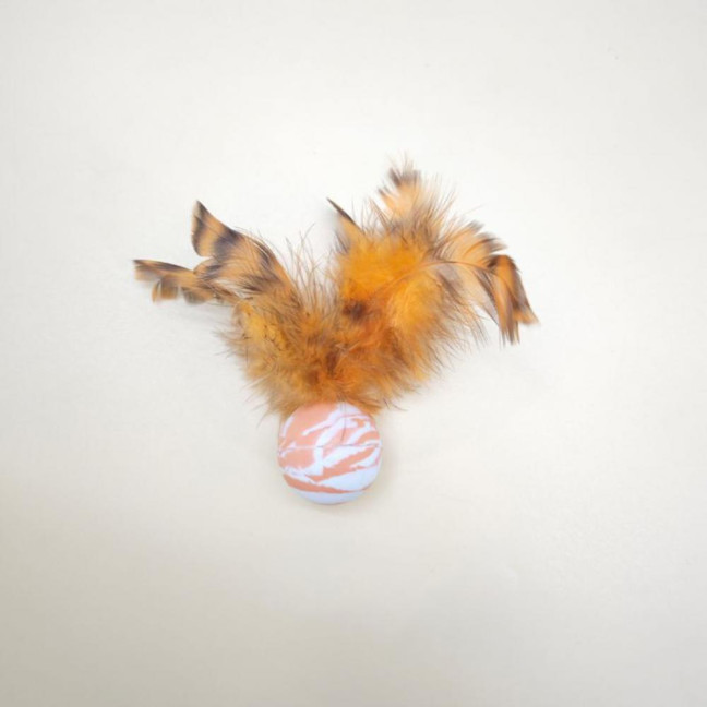 5 Pcs Cat Feather Ball Toy Interactive Mini Bouncy Balls with Feather Cat Exercise Ball Teeth Cleaning Toy for Indoor Cats 5 Pcs Cat Feather Ball Toy Interactive Mini Bouncy Balls with Feather Cat Exercise Ball Teeth Cleaning Toy for Indoor Cats