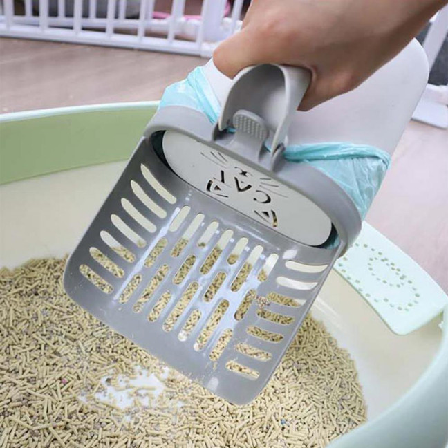 Cat Litter Scooper with Holder Cat Litter Shovel with Integrated Detachable Waste Container Larrge Portable Cat Poop Scooper Cat Litter Scooper with Holder Cat Litter Shovel with Integrated Detachable Waste Container Larrge Portable Cat Poop Scooper