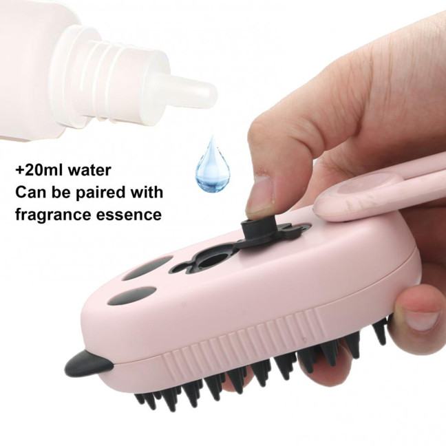 2 Pcs Cat Steam Brush Pet Spray Hair Removal Comb 3-in-1 Pet Grooming Massage Brush with Rotatable And Foldable Handle for Cats And Dogs