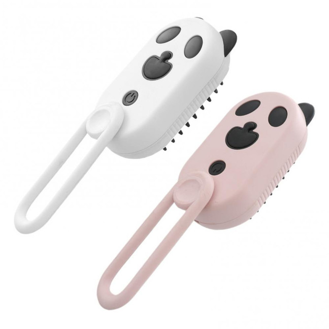 2 Pcs Cat Steam Brush Pet Spray Hair Removal Comb 3-in-1 Pet Grooming Massage Brush with Rotatable And Foldable Handle for Cats And Dogs