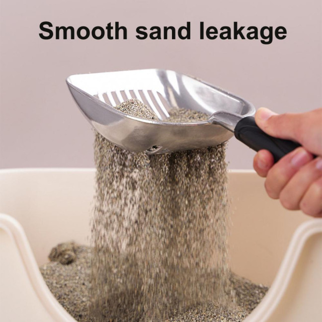 Cat Litter Scoop Metal Cat Litter Scooper Long Handle Alloy Pet Poop Sifting Shovel Cat Pooper Sifter Cleaning Supplies