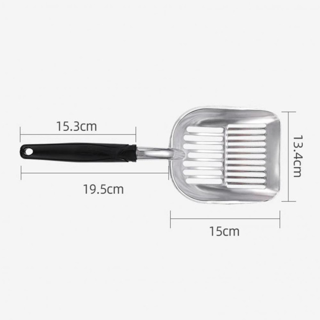 Cat Litter Scoop Metal Cat Litter Scooper Long Handle Alloy Pet Poop Sifting Shovel Cat Pooper Sifter Cleaning Supplies