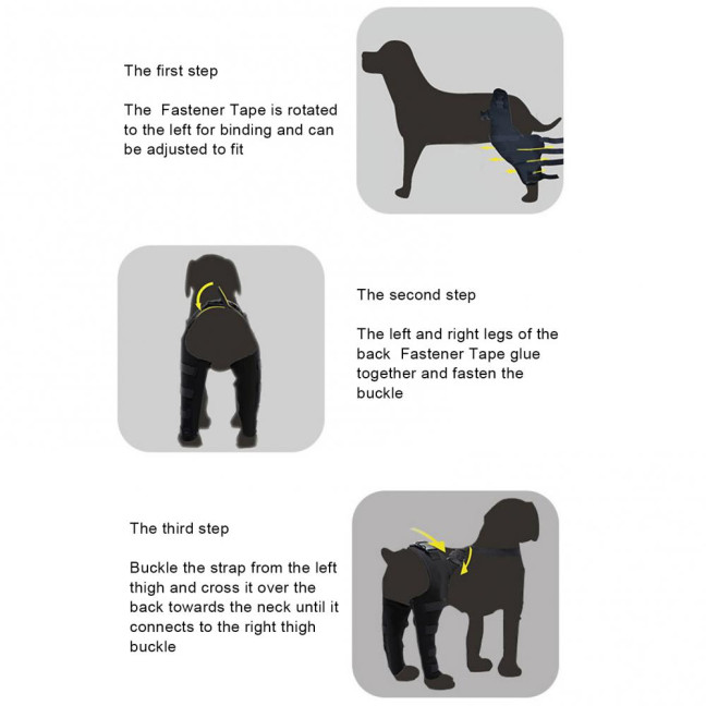 Dog Knee Brace for Torn ACL Hind Leg Adjustable Dual Back Leg Support for Luxating Patella Ligament Injuries Osteoarthritis Dog Knee Brace for Torn ACL Hind Leg Adjustable Dual Back Leg Support for Luxating Patella Ligament Injuries Osteoarthritis