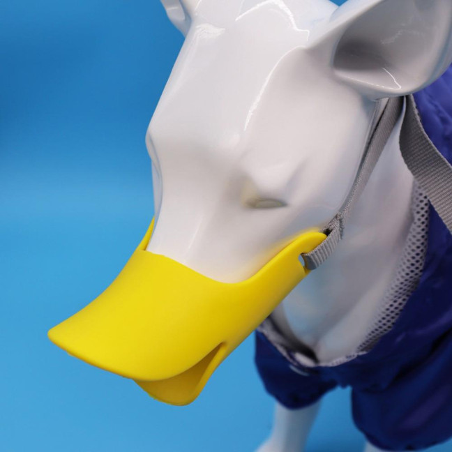 Anti Bite Duck Mouth Shape Dog Muzzle Silicone Duck Bill Dog Mouth Cover Adjustable Dog Muzzle Face Guard for Small Medium Dogs Anti Bite Duck Mouth Shape Dog Muzzle Silicone Duck Bill Dog Mouth Cover Adjustable Dog Muzzle Face Guard for Small Medium Dogs