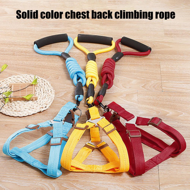 Dog Harness with Leash Dog Training Vest Lead Rope with Soft Padded Handle Pet Traction Supplies for Small And Medium Dogs Cats