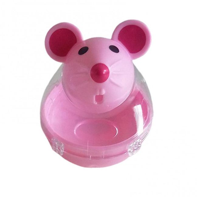 Cat Treat Dispenser Toy Large Capacity Transparent Design Mouse Shape Cat Interactive Toy Food Dispenser Treat Toy