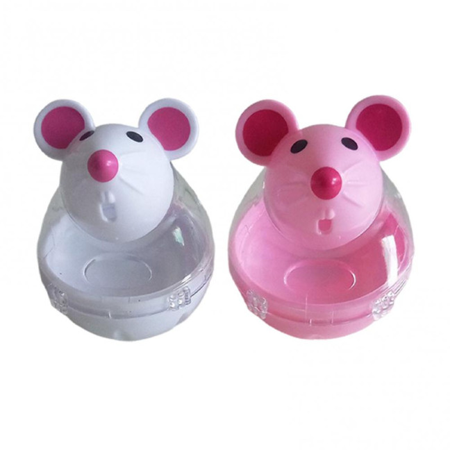 Cat Treat Dispenser Toy Large Capacity Transparent Design Mouse Shape Cat Interactive Toy Food Dispenser Treat Toy