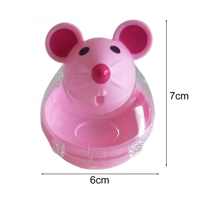 Cat Treat Dispenser Toy Large Capacity Transparent Design Mouse Shape Cat Interactive Toy Food Dispenser Treat Toy