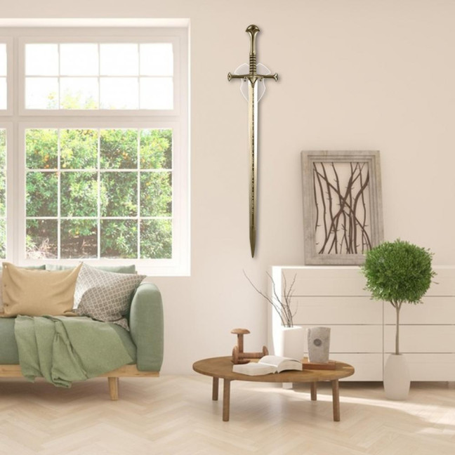 Wall Mount Medieval Swords Holder High Durability Strong Load-bearing Easy Installation Swords Display Stand