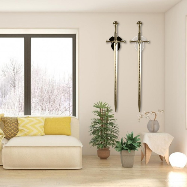 Wall Mount Medieval Swords Holder High Durability Strong Load-bearing Easy Installation Swords Display Stand