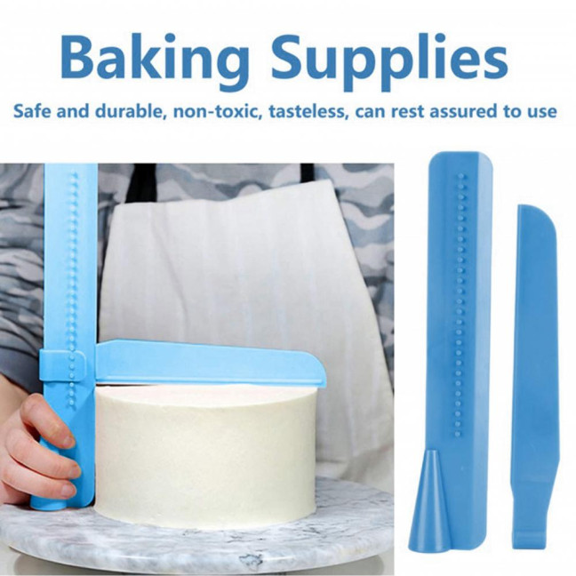 Adjustable Cake Smoother Scraper Fondant Spatula Cake Edges Smoother Food-Grade Cakes Pastry Spatula Cream Leveling Device Adjustable Cake Smoother Scraper Fondant Spatula Cake Edges Smoother Food-Grade Cakes Pastry Spatula Cream Leveling Device
