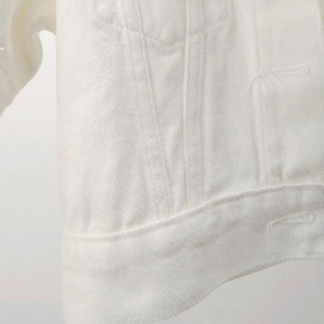 Women's Cropped Denim Jacket Short Sleeve Jean Jacket Lapel Button Down Trucker Coat Summer Casual White Thin Top