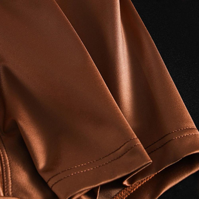 Men Boxer Underwear High Elasticity Breathable 3D Cut U-Convex Smooth Ice Silk Satin Shorts Panties Solid Color Seamless Panties