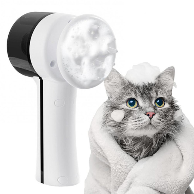 Dog Bath Brush Automatic Pet Shampoo Brush Bubble Maker Pet Washing Shower Brush for Short And Long Haired Pet Bathing Dog Bath Brush Automatic Pet Shampoo Brush Bubble Maker Pet Washing Shower Brush for Short And Long Haired Pet Bathing