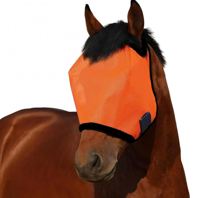 Horse Fly Face Guard Half Face UV Protection Cover from Summer Insect Pest Adjustable Breathable Mesh Coverage for Horse
