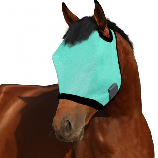 Horse Fly Face Guard Half Face UV Protection Cover from Summer Insect Pest Adjustable Breathable Mesh Coverage for Horse