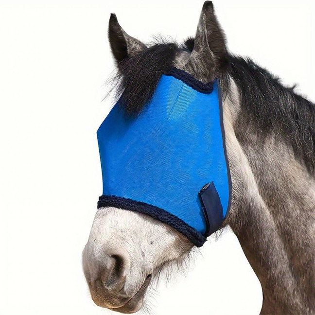 Horse Fly Face Guard Half Face UV Protection Cover from Summer Insect Pest Adjustable Breathable Mesh Coverage for Horse