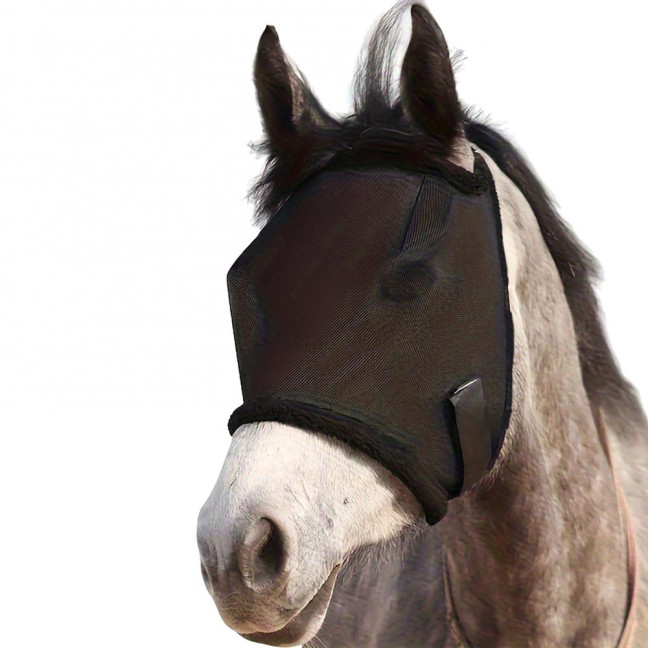 Horse Fly Face Guard Half Face UV Protection Cover from Summer Insect Pest Adjustable Breathable Mesh Coverage for Horse
