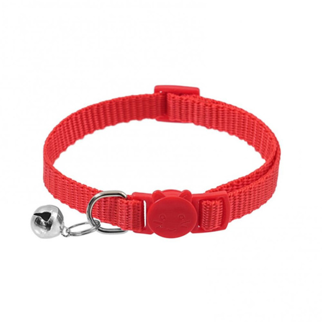 Cat Collar with Bell Soft Cat Safety Collar with Quick Release Buckle Adjustable Nylon Collar for Cats Puppy