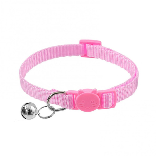 Cat Collar with Bell Soft Cat Safety Collar with Quick Release Buckle Adjustable Nylon Collar for Cats Puppy