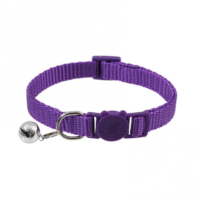 Cat Collar with Bell Soft Cat Safety Collar with Quick Release Buckle Adjustable Nylon Collar for Cats Puppy