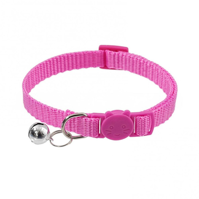 Cat Collar with Bell Soft Cat Safety Collar with Quick Release Buckle Adjustable Nylon Collar for Cats Puppy