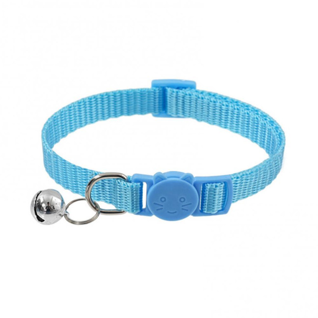 Cat Collar with Bell Soft Cat Safety Collar with Quick Release Buckle Adjustable Nylon Collar for Cats Puppy