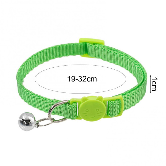 Cat Collar with Bell Soft Cat Safety Collar with Quick Release Buckle Adjustable Nylon Collar for Cats Puppy