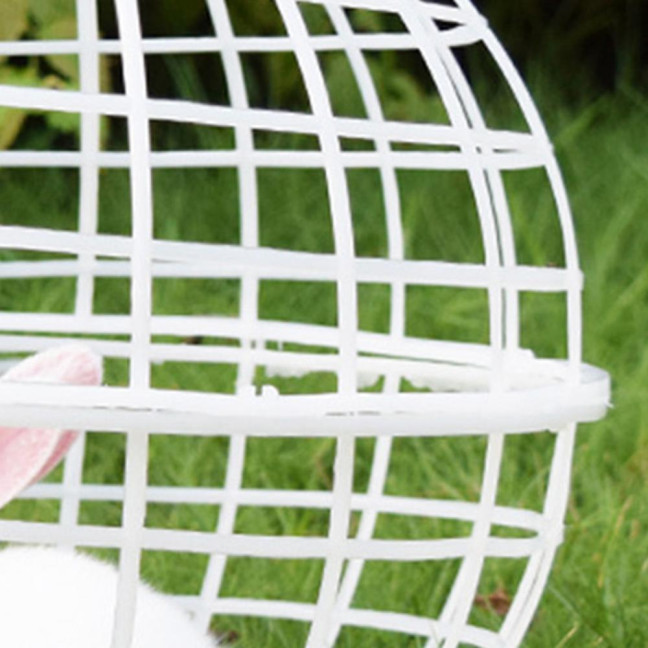 Ball Shaped Movable Chicken House Rollable Poultry Enclosure Round Hutch Plastic Chicken Coop Safety Cage to Prevent Dog Bites for Chicks Rabbits Birds