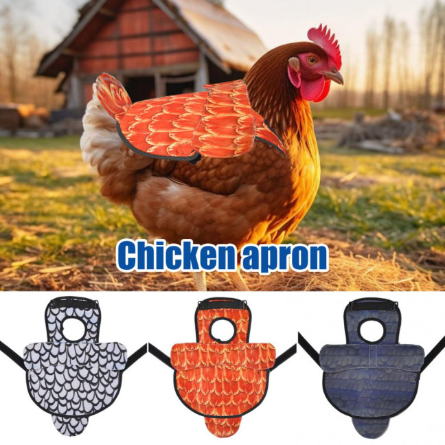 Chicken Saddle for Hens Printed Chicken Aprons with Adjustable Strap Chicken Vest Jacket Clothes for Poultry Back Feather Protection