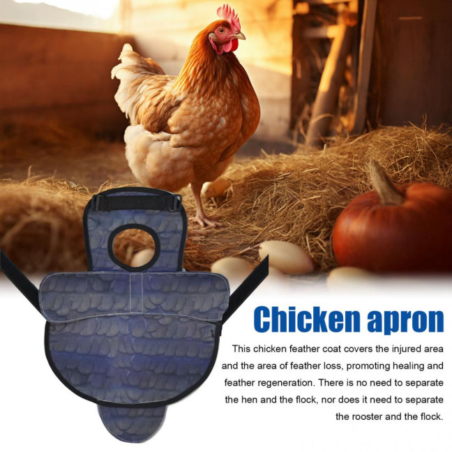 Chicken Saddle for Hens Printed Chicken Aprons with Adjustable Strap Chicken Vest Jacket Clothes for Poultry Back Feather Protection