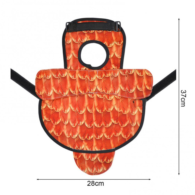 Chicken Saddle for Hens Printed Chicken Aprons with Adjustable Strap Chicken Vest Jacket Clothes for Poultry Back Feather Protection