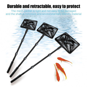 Fishing Landing Net with Telescoping Pole Long Handle Multipurpose Swimming Pool Leaf Skimmer Net Ultra Fine Mesh Netting Bag