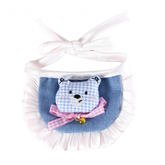 Cartoon Pet Costume Small Dog Beret Hat with Adjustable Straps Denim Pet Bandana Dress-up Accessories for Small Medium Dogs Cats
