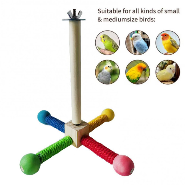 Spinning Birds Stand Perch Toy 360 Degree Rotation Wooden Exercise Wheel Parrot Perch Cage Accessories for Parakeets Budgies Lovebirds Finch Conure Spinning Birds Stand Perch Toy 360 Degree Rotation Wooden Exercise Wheel Parrot Perch Cage Accessories for Parakeets Budgies Lovebirds Finch Conure
