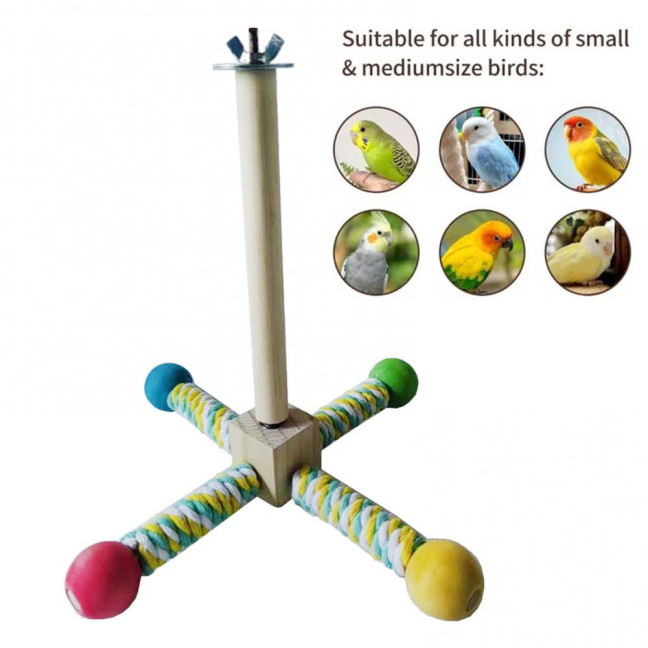 Spinning Birds Stand Perch Toy 360 Degree Rotation Wooden Exercise Wheel Parrot Perch Cage Accessories for Parakeets Budgies Lovebirds Finch Conure Spinning Birds Stand Perch Toy 360 Degree Rotation Wooden Exercise Wheel Parrot Perch Cage Accessories for Parakeets Budgies Lovebirds Finch Conure