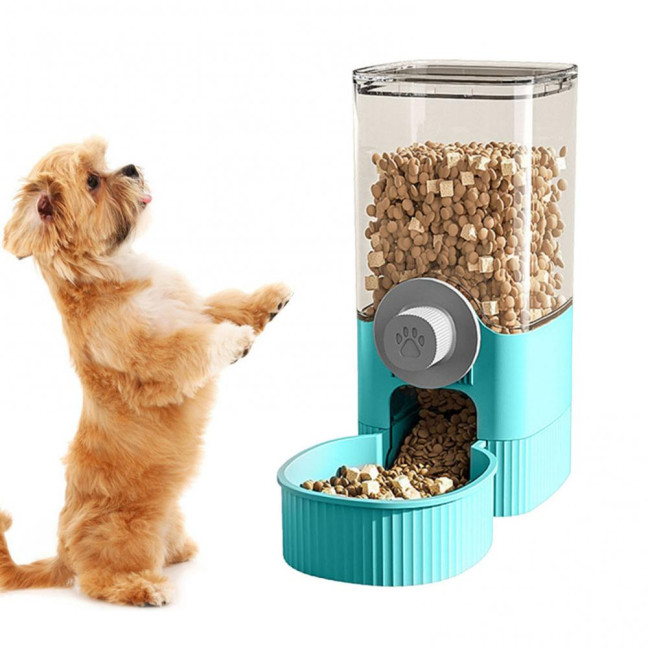 Hanging Cage Automatic Pet Feeder 520ML Small Pet Water Dispenser 1200ML Auto Food Feeding Bowl for Puppy Kitten Rabbit Chinchilla Hedgehog Ferret