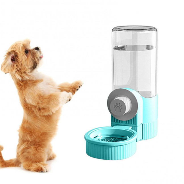 Hanging Cage Automatic Pet Feeder 520ML Small Pet Water Dispenser 1200ML Auto Food Feeding Bowl for Puppy Kitten Rabbit Chinchilla Hedgehog Ferret