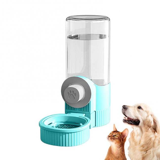 Hanging Cage Automatic Pet Feeder 520ML Small Pet Water Dispenser 1200ML Auto Food Feeding Bowl for Puppy Kitten Rabbit Chinchilla Hedgehog Ferret