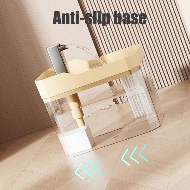 1.5L Transparent Pet Water Fountain Automatic Cat Drinking Dispenser with 3 Filter Sponge Electric Pet Drink Bowl for Indoor Cats Dogs