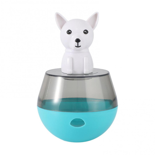 Interactive Dog Treat Dispensing Puzzle Toy Rolling Ball Tumble Food Leaking Pet Slow Feeder with Cartoon Figurine for Cats And Dogs