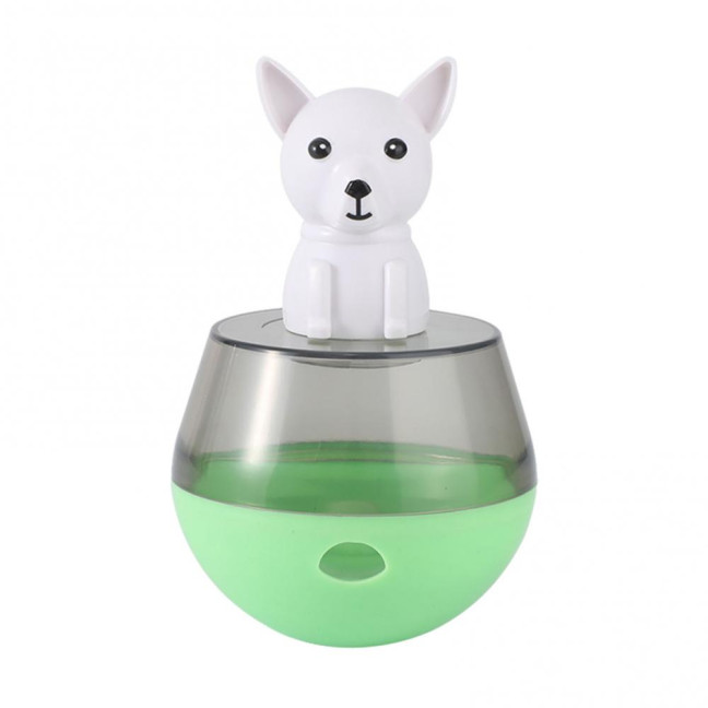 Interactive Dog Treat Dispensing Puzzle Toy Rolling Ball Tumble Food Leaking Pet Slow Feeder with Cartoon Figurine for Cats And Dogs