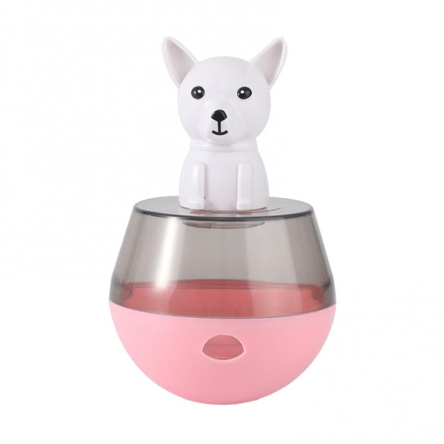 Interactive Dog Treat Dispensing Puzzle Toy Rolling Ball Tumble Food Leaking Pet Slow Feeder with Cartoon Figurine for Cats And Dogs