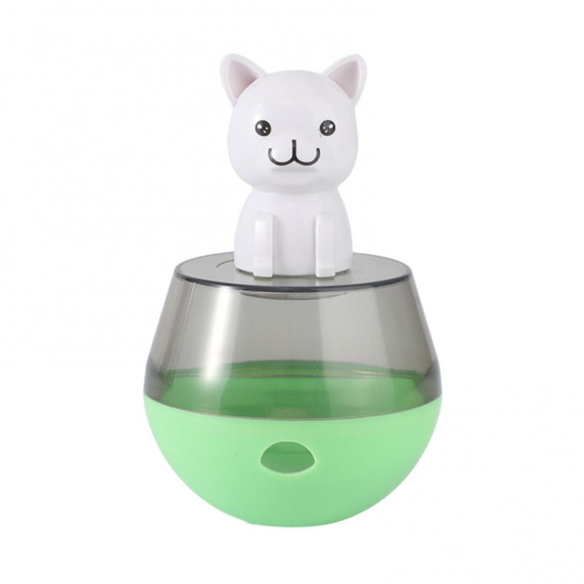 Interactive Dog Treat Dispensing Puzzle Toy Rolling Ball Tumble Food Leaking Pet Slow Feeder with Cartoon Figurine for Cats And Dogs