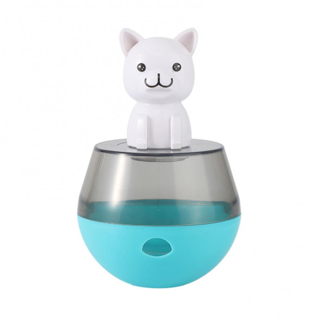 Interactive Dog Treat Dispensing Puzzle Toy Rolling Ball Tumble Food Leaking Pet Slow Feeder with Cartoon Figurine for Cats And Dogs