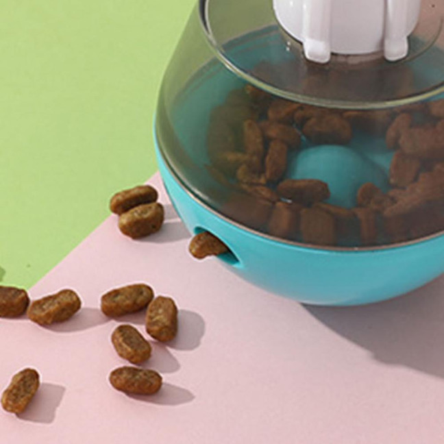 Interactive Dog Treat Dispensing Puzzle Toy Rolling Ball Tumble Food Leaking Pet Slow Feeder with Cartoon Figurine for Cats And Dogs