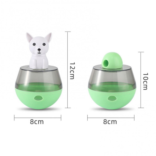 Interactive Dog Treat Dispensing Puzzle Toy Rolling Ball Tumble Food Leaking Pet Slow Feeder with Cartoon Figurine for Cats And Dogs